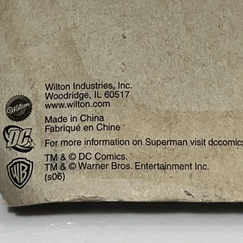 Vintage Wilton Superman Wax Birthday‎ Candle Topper Collectible Retro 80s WB